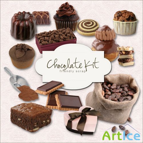 Scrap-kit - Chocolate Set