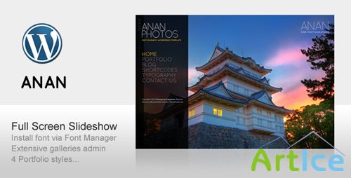 ThemeForest - ANAN - For Photography Creative Portfolio v1.5 for Wordpress 3.x