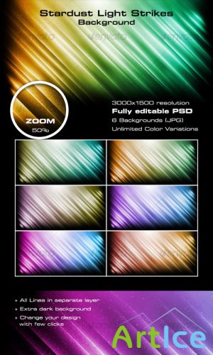 Graphicriver - Stardust Light Strikes Background