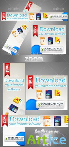 PSD Template - Software Banners Set