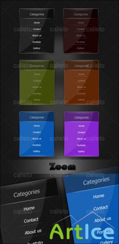 Menu - Web Boxes - PSD Template