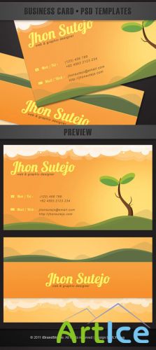 Beautiful nature business card template