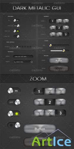 GraphicRiver - Dark Metalic GUI Template