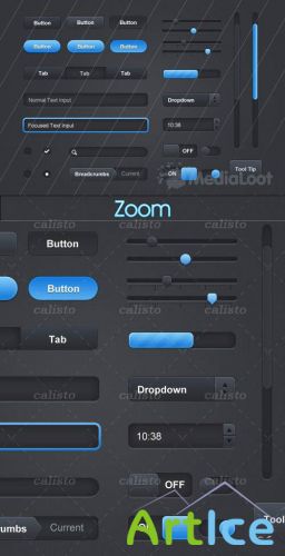 Noire UI Elements - MediaLoot