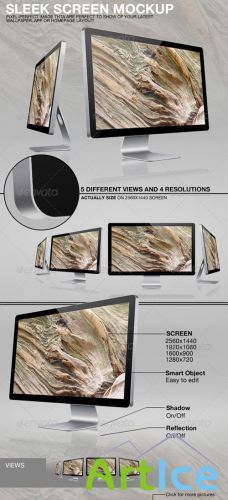 GraphicRiver - Sleek Screen Mockup