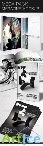 Mega Pack Magazine Mock-Up - GraphicRiver