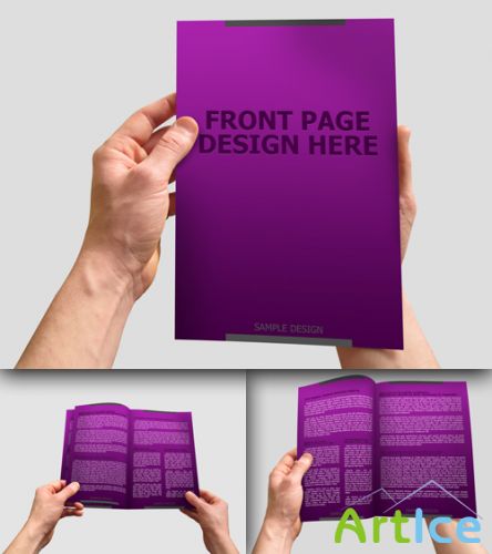 3 brochure catalogue magazine mockups