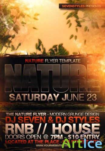 Nature flyer template