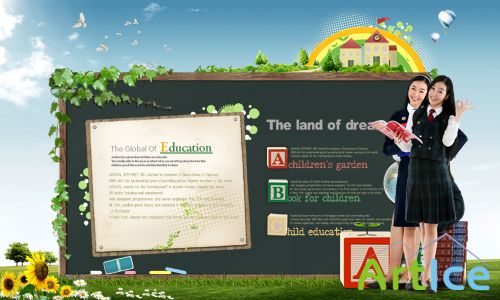 School PSD Backgrounds