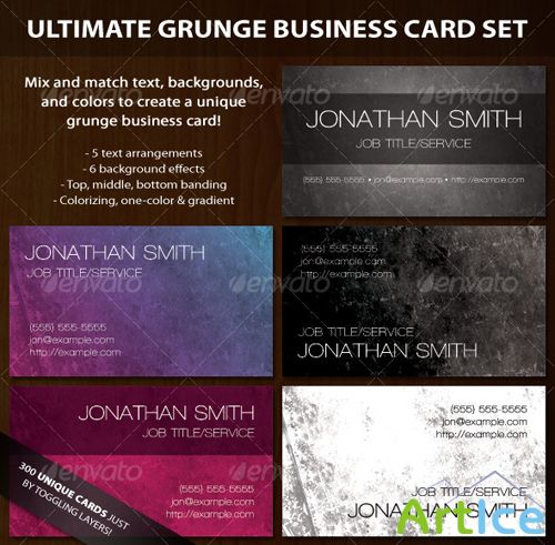 Ultimate Grunge Business Card Set