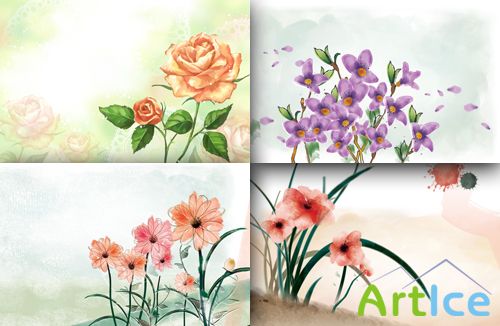 Flower backgrounds pack 5