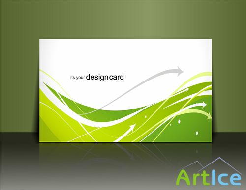 Very Nice Vector Green Business Card Templates