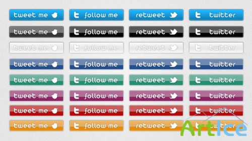 FREE Twitter button set