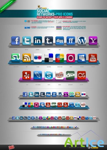 Social Networks Pro Icons