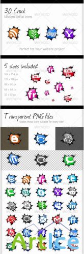 GraphicRiver - 30 Crack Social Icons