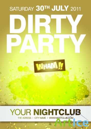 River Dirty Party Flyer