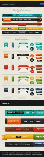 GraphicRiver - Retro Web Elements