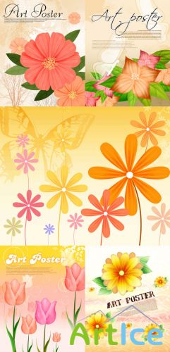 Flower backgrounds pack 16