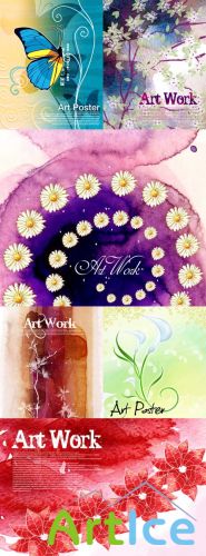 Flower backgrounds pack 19