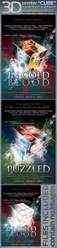 GraphicRiver - 3D poster "CUBE" in both, 11"x17" AND 8.5"x11"