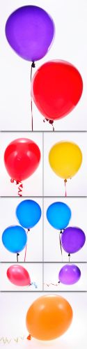 Colorful Balloons on White Background