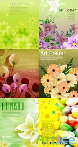 Flower backgrounds pack 17