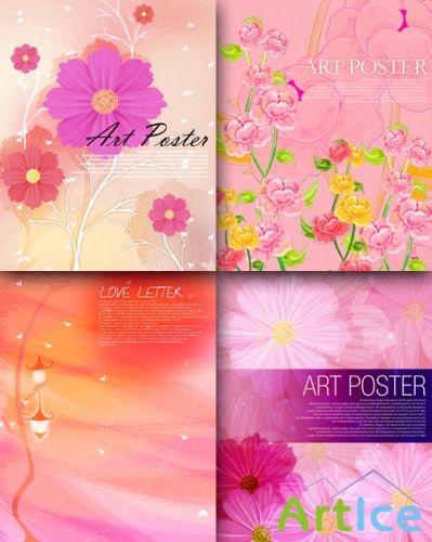 Flower backgrounds pack 18