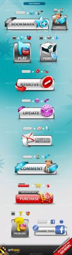 GraphicRiver - Lifetime Button Templates