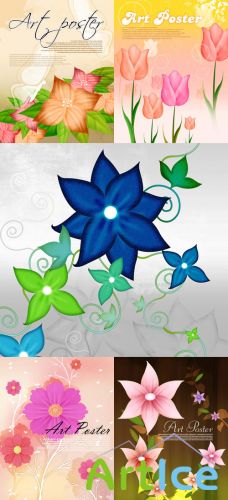 Flower backgrounds pack 19