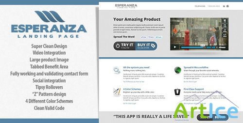 ThemeForest - Esperanza Landing Page - RiP