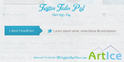 Twitter Ticker Psd