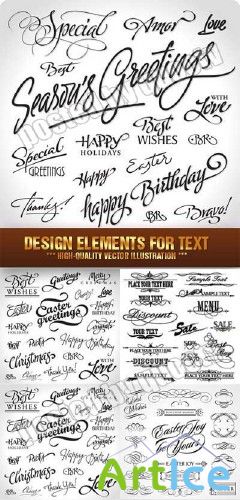 Stock Vector - Design Elements for Text