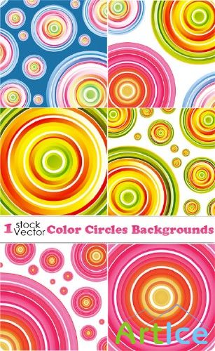 Color Circles Backgrounds Vector