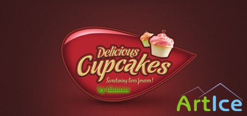 Cupcake logo V2 psd