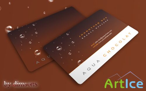 Aqua chocolat business card