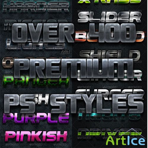 400 Premium Photoshop Layer Styles Pack