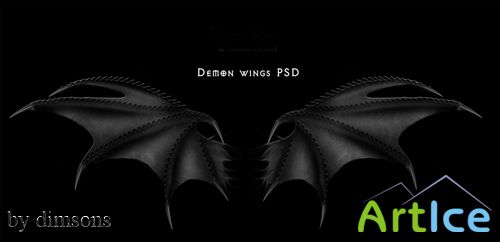 Demon wings psd