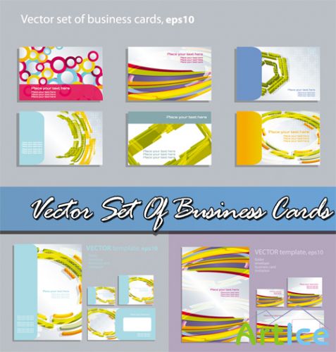 Vector Set Of Business Cards