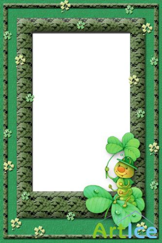 Photo Frame - Green caterpillar