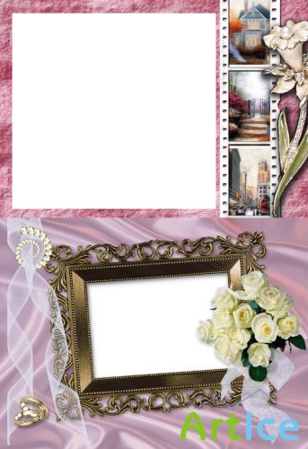 Photo Frame - Wedding rings gold