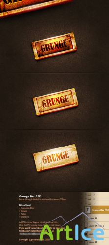 Grunge Bar PSD