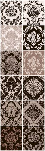 Damask Vector Backgrounds - Vector, patterns, background