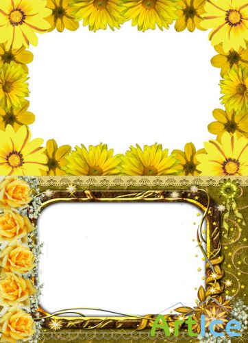 Photo Frame - Spring Yellow Flowers