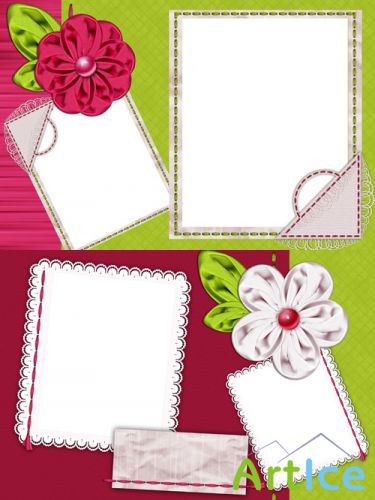 Photo Frame - Silk flowers