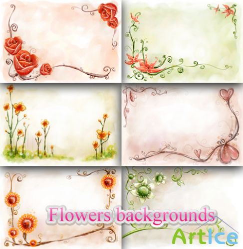 Flower backgrounds pack 24