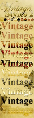 GraphicRiver -  Vintage Photoshop Styles 2