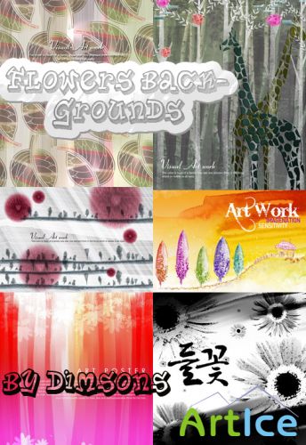 Flower backgrounds pack 31