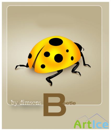 Yellow bug psd