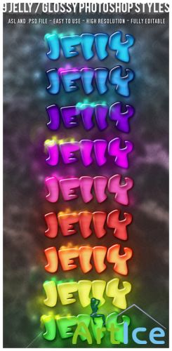 Jelly glossy photoshop styles