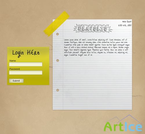 Login form Psd